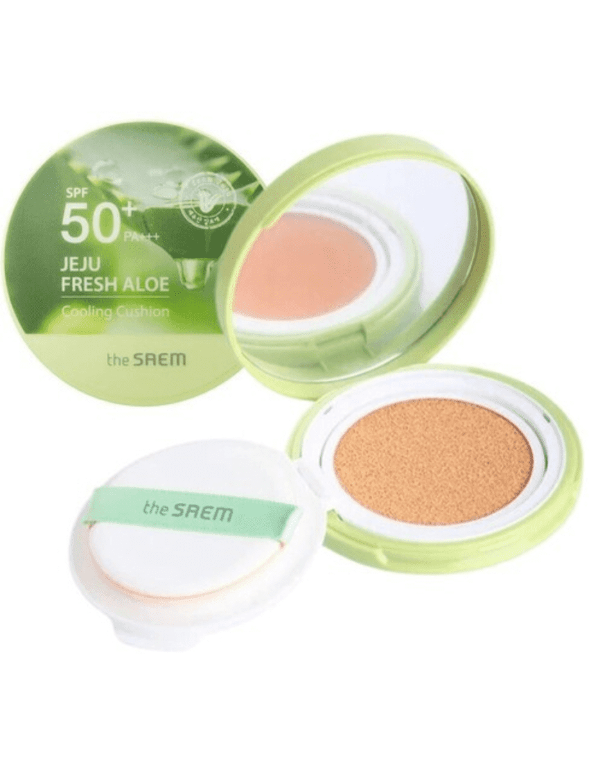 La Mejor Base De Maquillaje Para Hombres The Saem Jeju Fresh Aloe Cooling Cushion